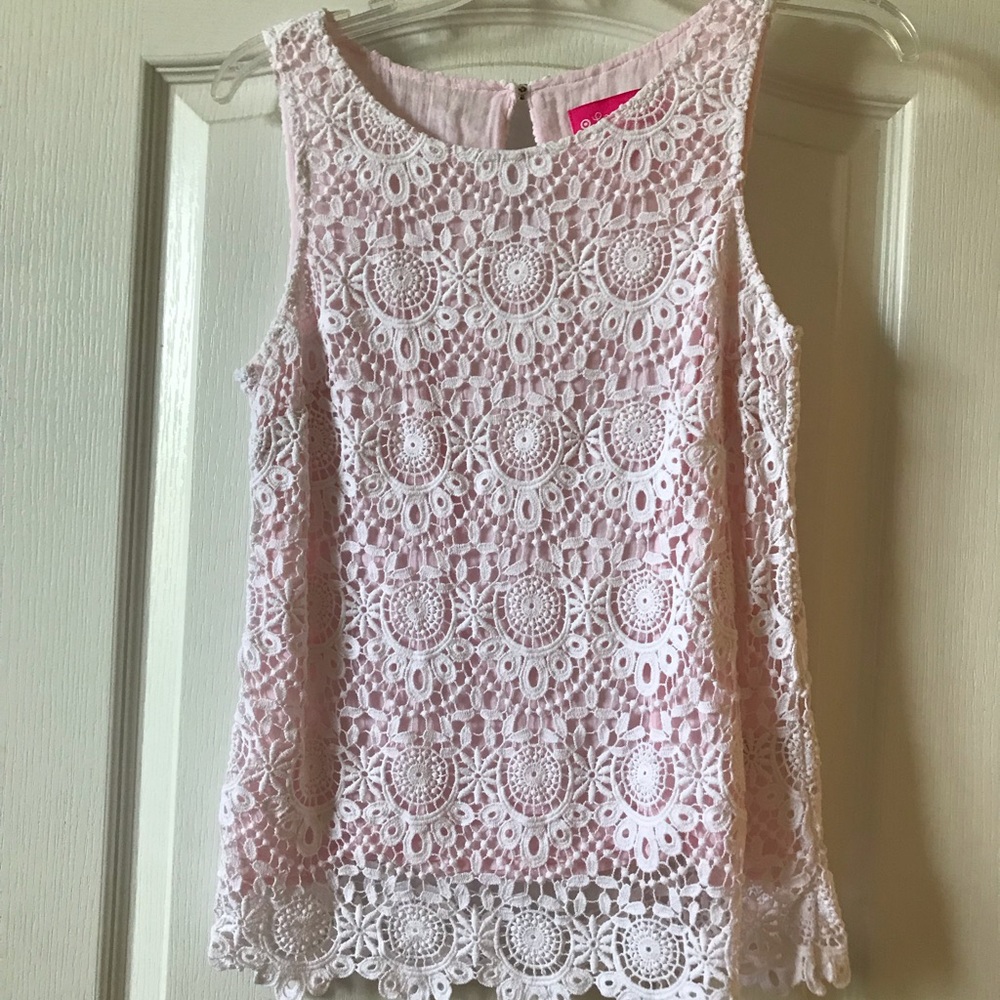 Lilly Pulitzer White Lace Top